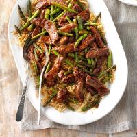 Asparagus Beef Lo Mein image
