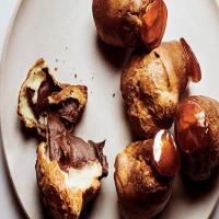 Caramel-Dipped Popovers with Chocolate Mousse image