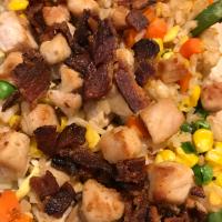 Pork With Fried Rice and Vegetable Casserole_image