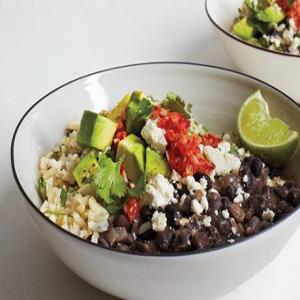 Brown Rice and Beans with Ginger Chile Salsa_image