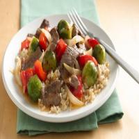 Brussels Sprouts and Steak Stir-Fry image