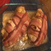 Bacon-Wrapped Jalapeno Popper-Stuffed Chicken Breasts image