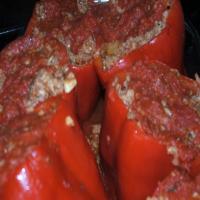 Stuffed Bell Peppers With an Italian Flair image