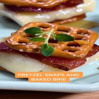 Pretzel Snaps And Bacon Baked Brie Recipe by Tasty image