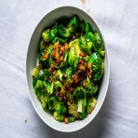 Lemony Brussels Sprouts With Bacon and Breadcrumbs image