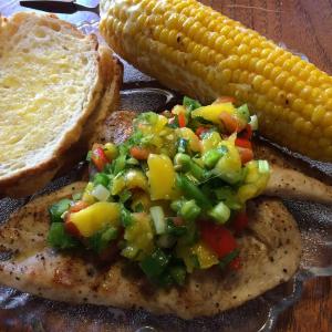 Coriander Chicken with Mango Salsa_image