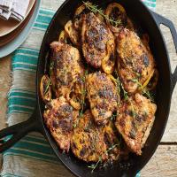 Flattened Chicken Thighs With Roasted Lemon Slices_image