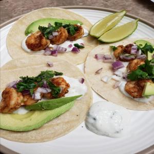 Shrimp Tacos with Cilantro-Lime Crema_image