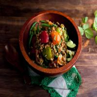 Farro Salad With Tomatoes and Romano Beans image