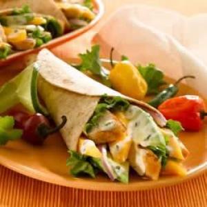 Grilled Chicken and Mango Wraps_image