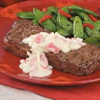 Steaks with Crab Sauce image