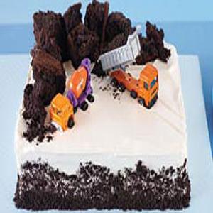 Construction Birthday Cake image
