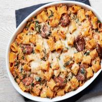 Creamy Spinach and Pepperoni Baked Pasta image