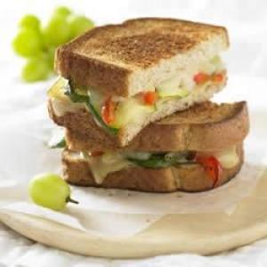 Grilled Gruyere and Roasted Vegetable Sandwich image
