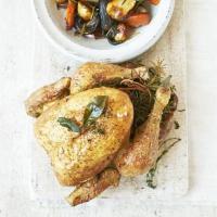 Herby slow-roast chicken image