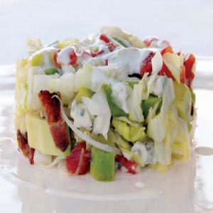 Patricia Wells's Cobb Salad: Iceberg, Tomato, Avocado, Bacon, and Blue Cheese Recipe | Epicurious.com_image