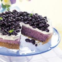 No-Bake Blueberry Cheesecake with Graham Cracker Crust_image