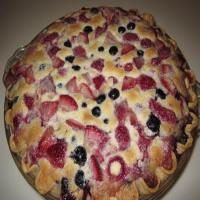 Strawberry, Raspberry and Blueberry Custard Pie_image