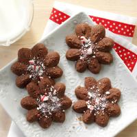 Chocolate Peppermint Spritz Cookies image