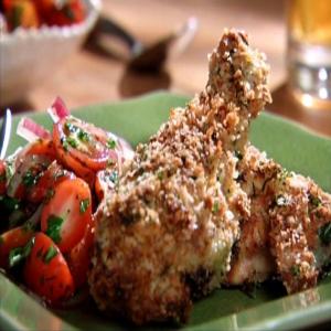 Oven-Fried Chicken Milanese with Tomato-Onion Salad image