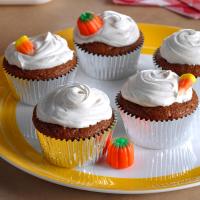 Pumpkin Cupcakes with Spiced Frosting image