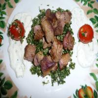 Spicy Lamb Kabobs With Turkish Cacik image
