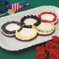 Olympic Rings Fruit Pizza image