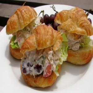 Fancy Chicken Salad and Croissant Sandwiches_image