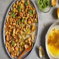 Brown-Butter Butter Beans With Lemon and Pesto image