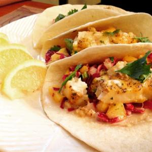 Easy Fish Tacos with Mango-Pineapple Slaw_image
