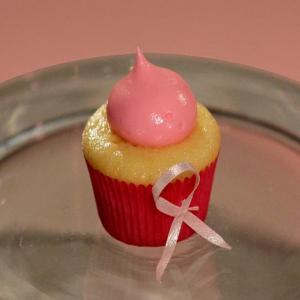Pink Grapefruit Cupcakes with Guava Truffle Cookies and Rosewater Frosting image