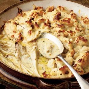 Baked chicory with chicken in a sage & mustard sauce_image