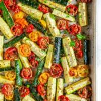 Roasted Parmesan Zucchini and Tomatoes_image