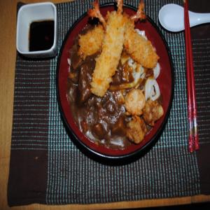 Curry Udon with Breaded Shrimp_image