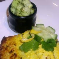 Coriander and Lemon Crusted Barramundi With Cucumber Mint Salsa_image