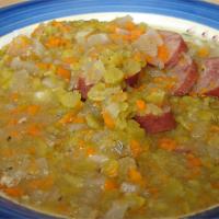 Slow Cooker Split Pea Sausage Soup_image