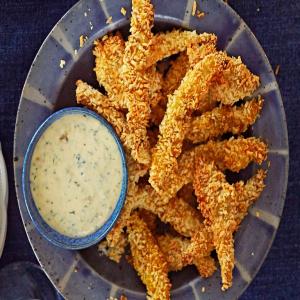 Sole goujons with mango & lime dip_image