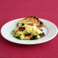 Scrambled Eggs with Bacon and Avocado image