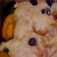 Sour Cream Fresh Blueberry Peach Cobbler image