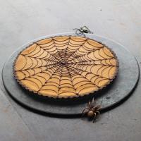 Pumpkin Chocolate-Spiderweb Tart image