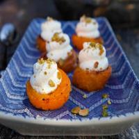 Roasted Apricots with Mascarpone and Pistachios image
