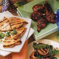 Grilled Chicken Drummettes with Ancho-Cherry Barbecue Sauce image
