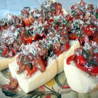 Bruschetta With Roasted Red Peppers Yummy! image