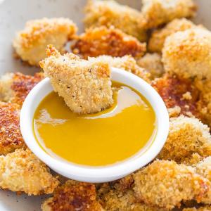 Baked Chicken Nuggets with Honey Mustard_image