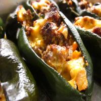 Chorizo Stuffed Poblano Peppers (Can Sub Sweet Peppers) image