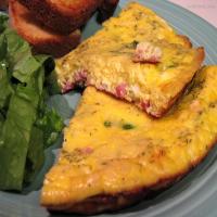 Spring Frittata With Ham, Asparagus, and Herbs image