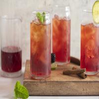 Blackberry Iced Tea With Cinnamon and Ginger_image