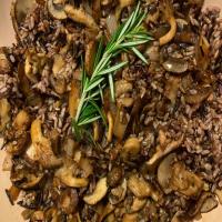 Wild Rice with Rosemary and Garlicky Mushrooms image