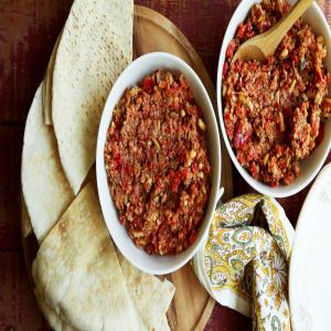 Syrian Tangy Red Pepper and Nut Dip - Muhammara image