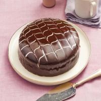 Chocolate Chevron Cake image